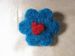 Brož - modrá květina